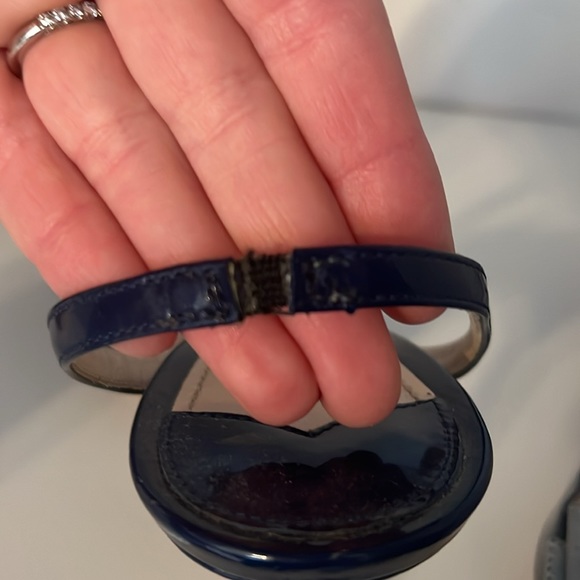 Prada blue bow open-toe pumps size 9 - Picture 10 of 11